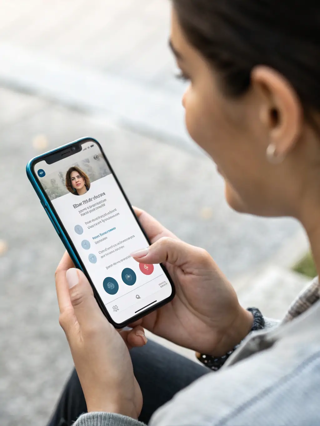 A mobile phone displaying a clear VoIP call interface, highlighting the mobility and accessibility features of cloud VoIP solutions.