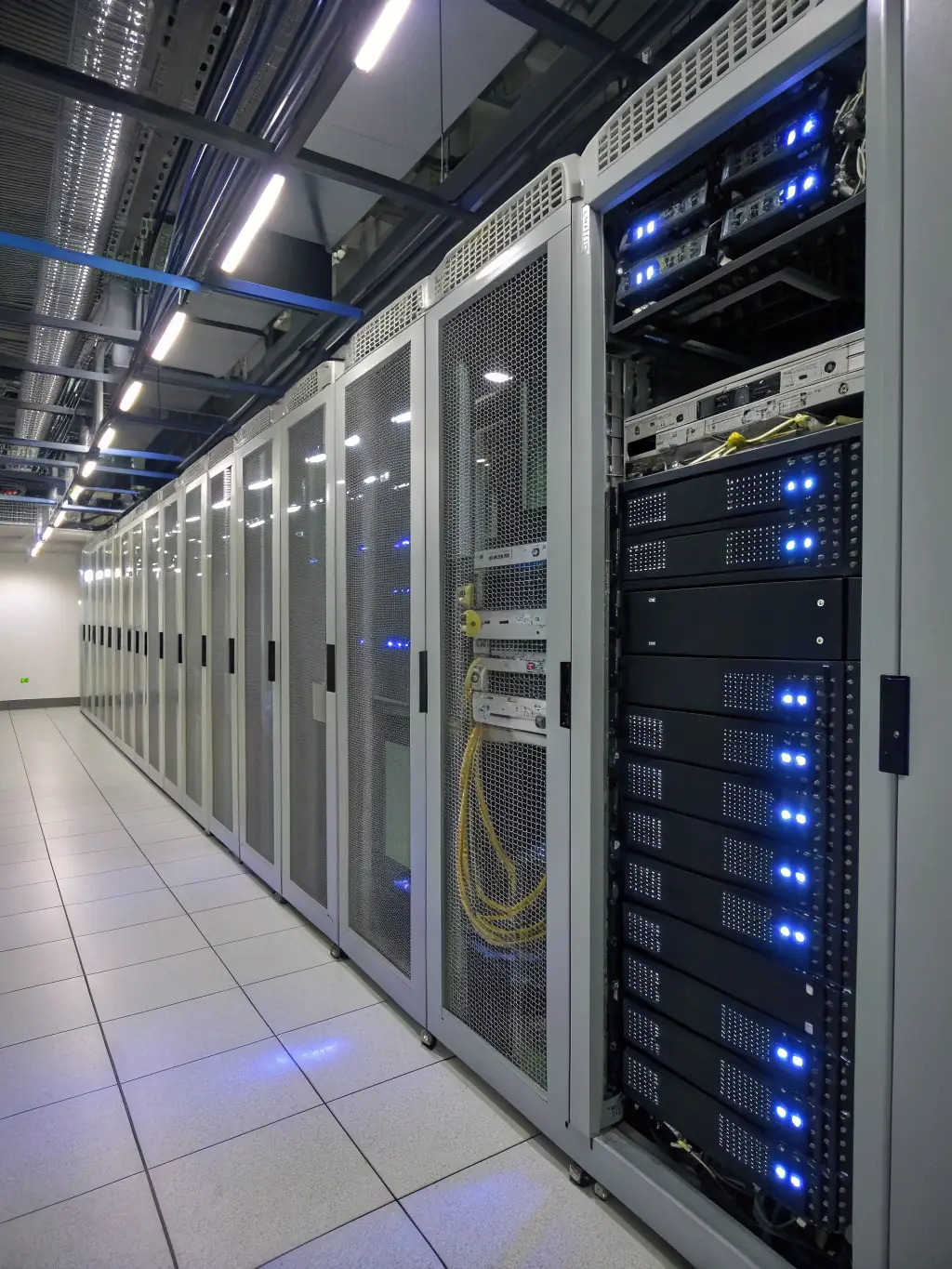 An image of a newly built data center, emphasizing the organized layout and advanced infrastructure, representing Cabling Atlanta's data center buildout capabilities.