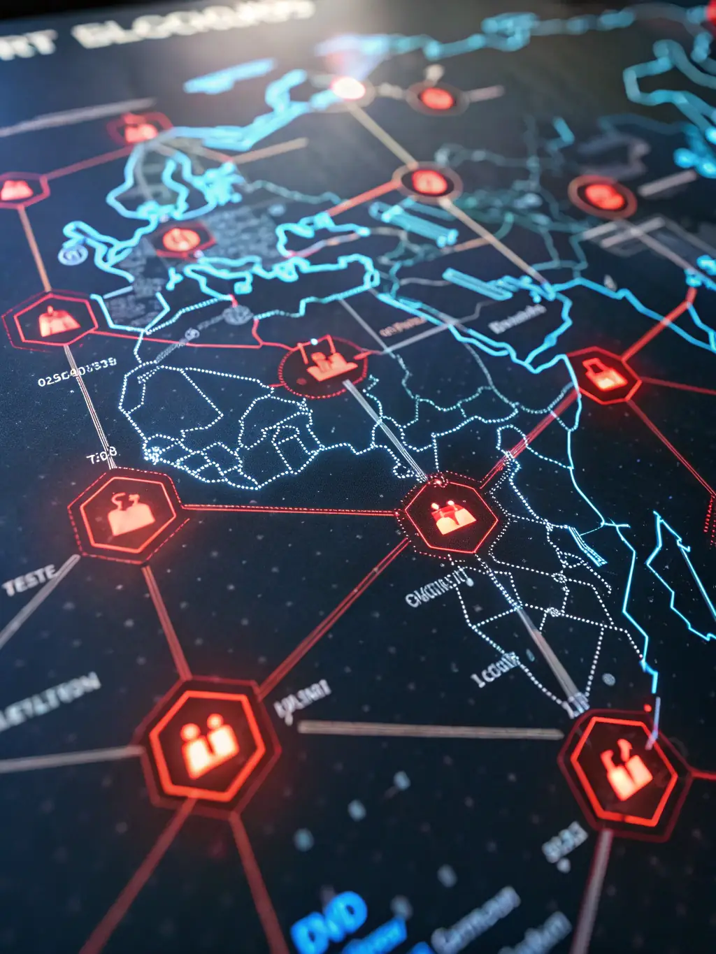 A diagram illustrating a redundant fiber optic network setup, highlighting the failover capabilities and increased reliability.