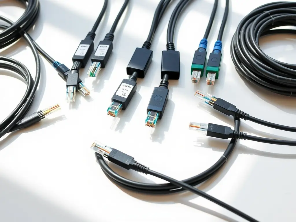 A close-up shot of a fiber optic cable with clearly labeled Singlemode (OS1/OS2) identifiers, highlighting the precision and clarity of the cabling.