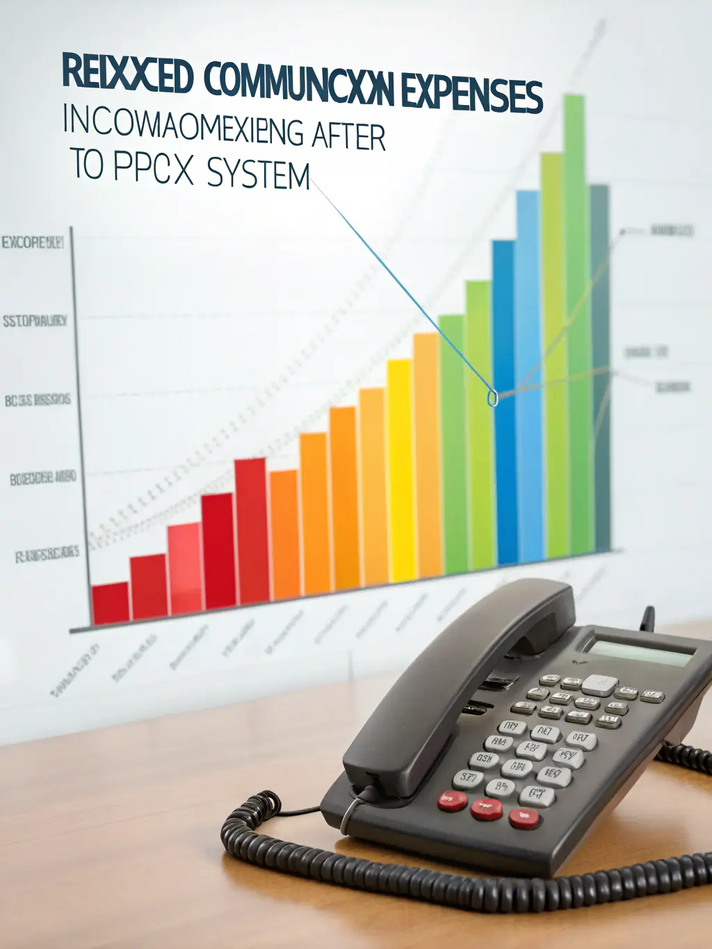 A detailed graph illustrating the cost savings achieved by switching from a traditional phone system to a cloud VoIP solution.