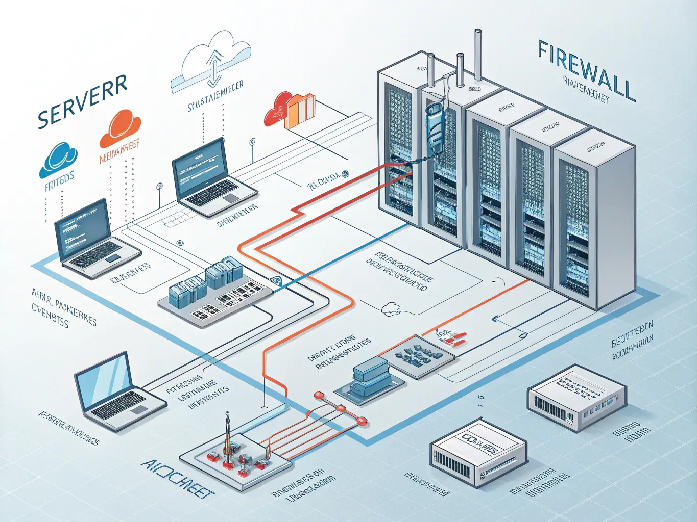 An image depicting a network diagram illustrating how a well-designed MDF/IDF setup can easily accommodate future growth and expansion, emphasizing the scalability benefits.