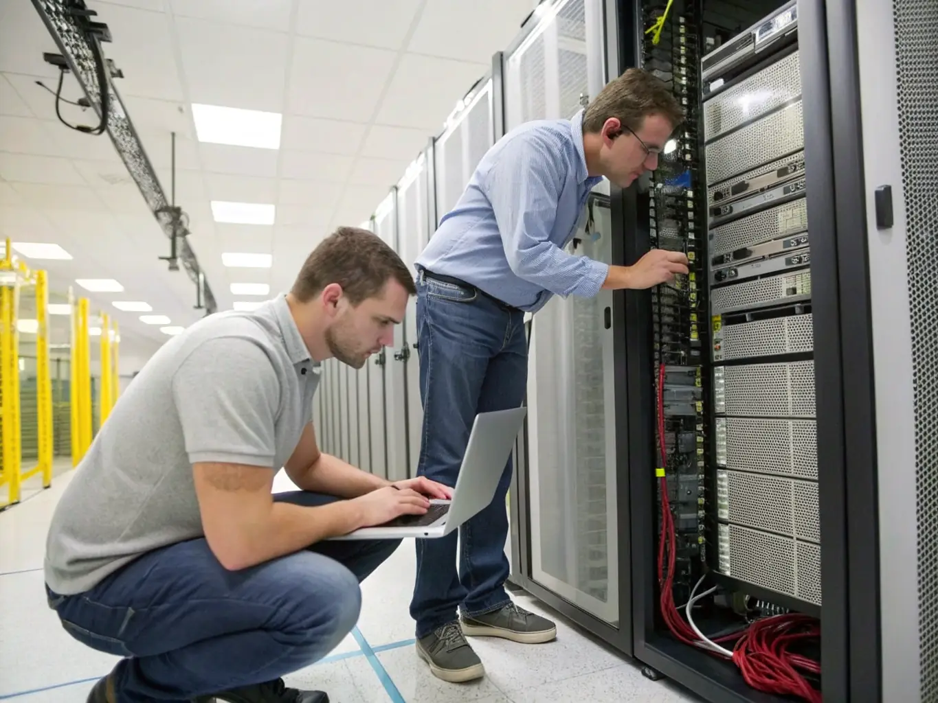 A technician handing over a comprehensive documentation package to a client, emphasizing the thoroughness and professionalism of Cabling Atlanta's service.