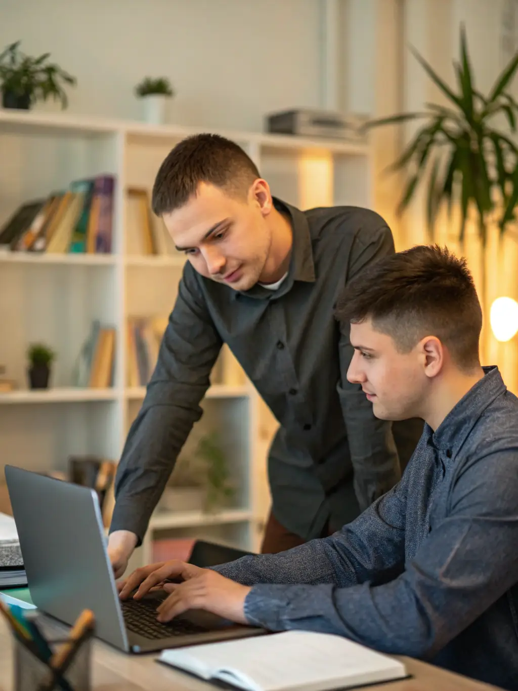 A support team member assisting a client with cabling-related issues, emphasizing the ongoing support provided by Cabling Atlanta.