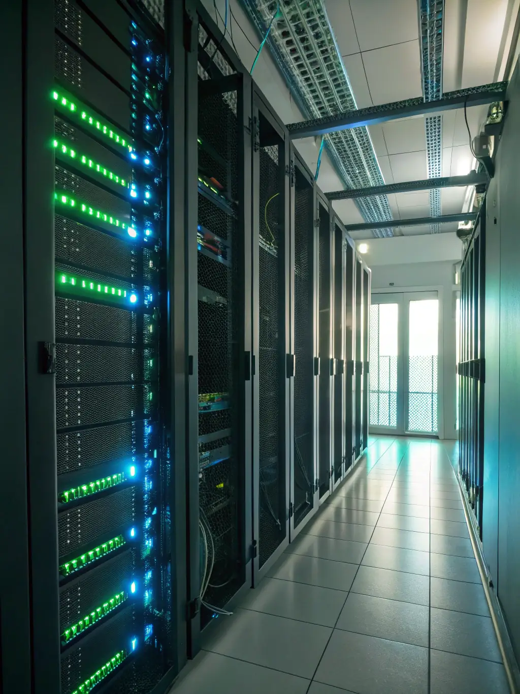 A server room image showcasing neatly organized and labeled cables, demonstrating the importance of structured cabling for easy maintenance and future scalability.