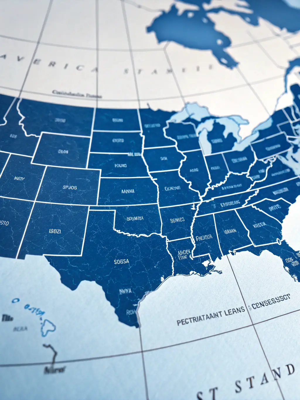 A map of the United States with pins highlighting various locations, representing Cabling Atlanta's extensive nationwide support network and reach.
